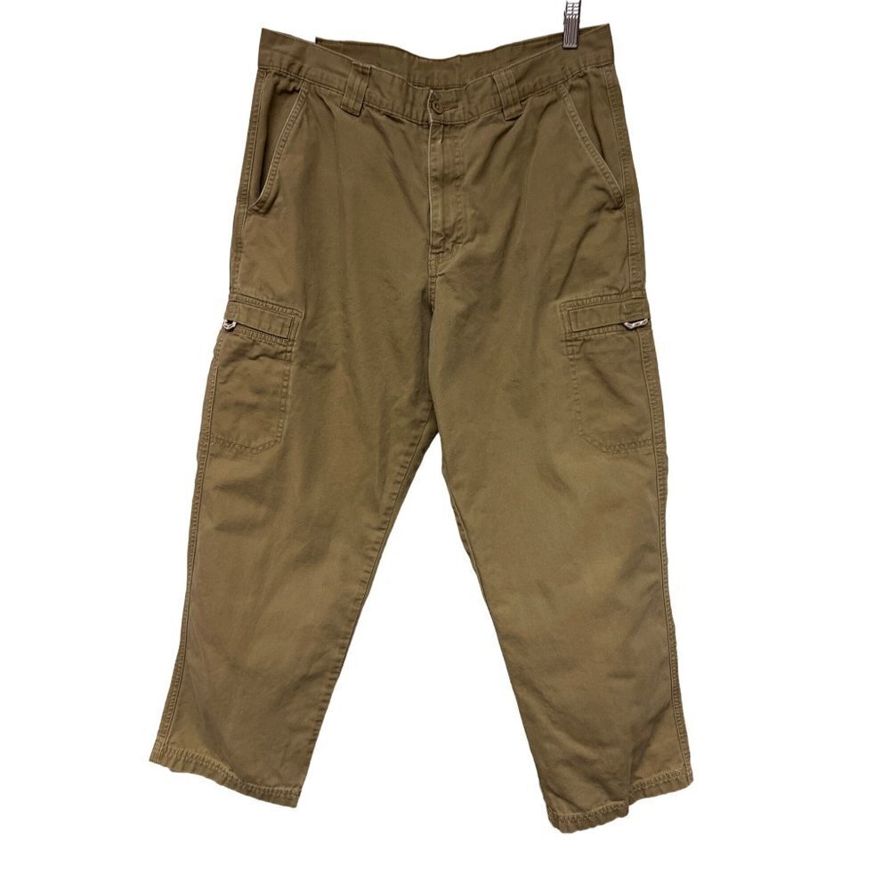 L.L. Bean Natural Fit Khaki Brown Cargo Hiking Pants Men's Size 34